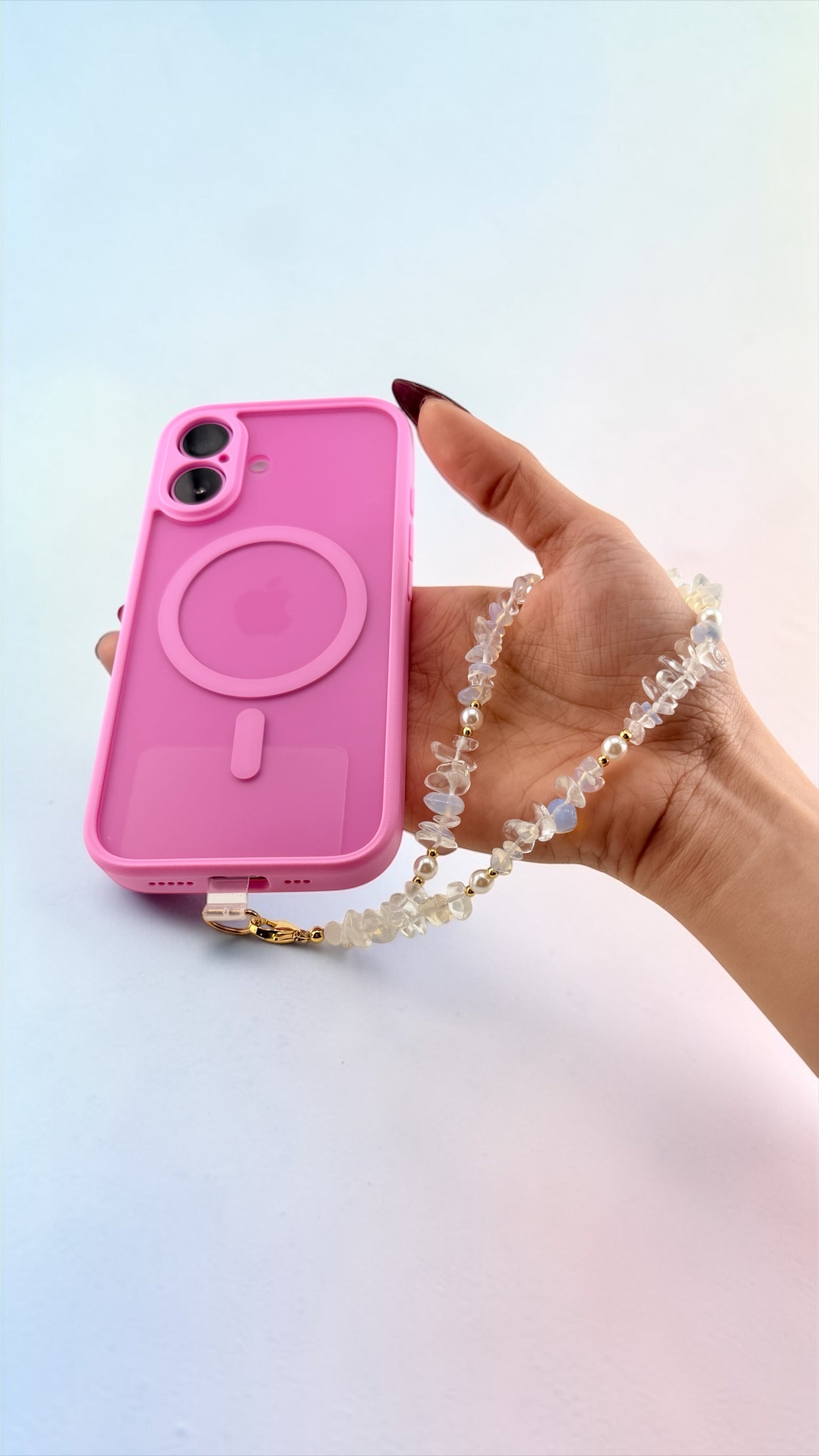 Clear Quartz Phone Keychain – Clear Focus & Balanced Energy Charm