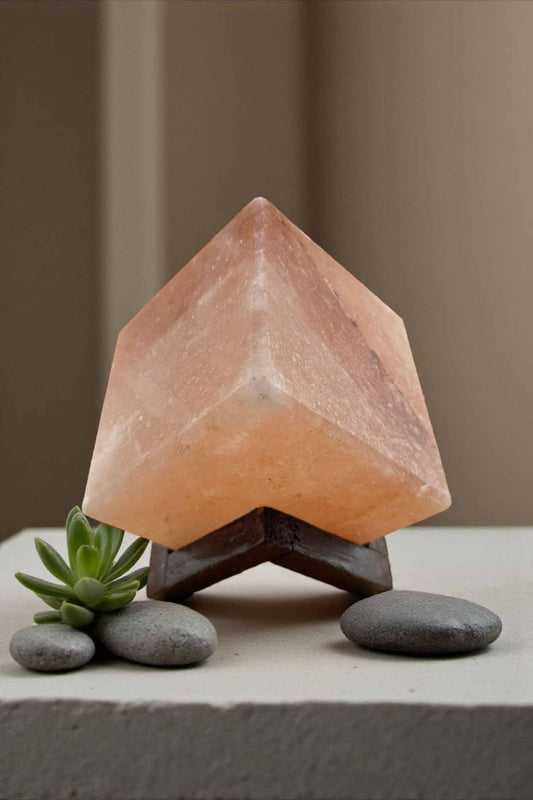 Pyramid Himalayan salt lamp
