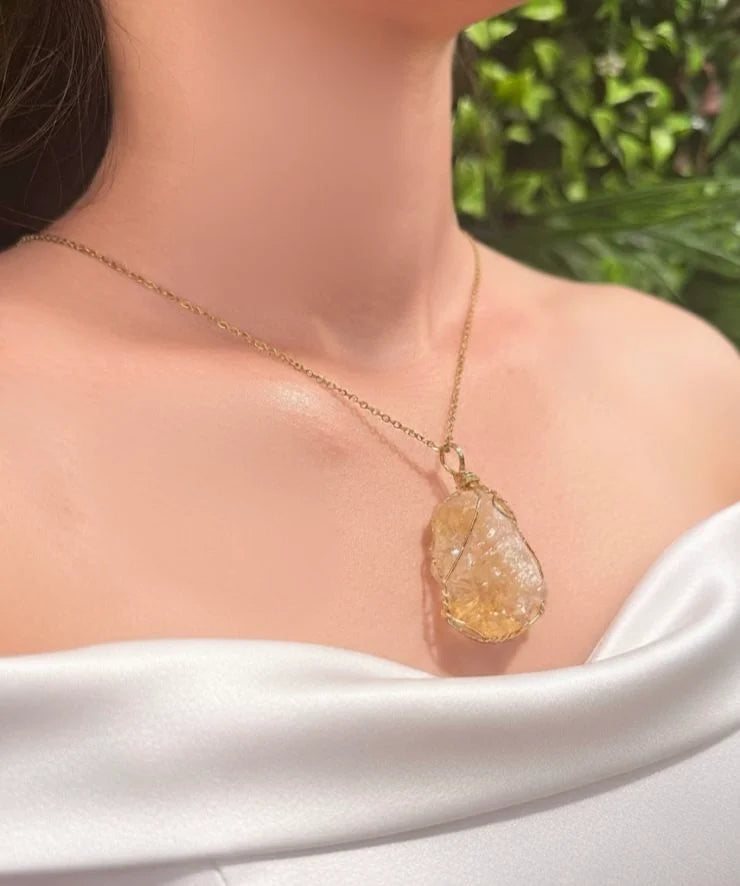 Raw Citrine Necklace – Natural Radiance & Abundant Flow