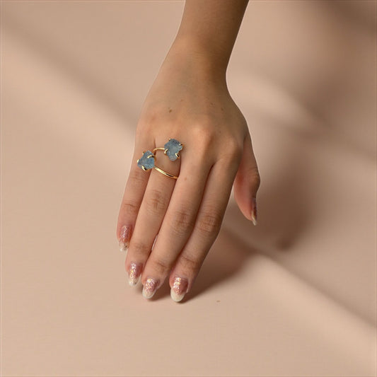 Sky Calm Blue Quartz Ring – Speak Truth & Radiate Peace