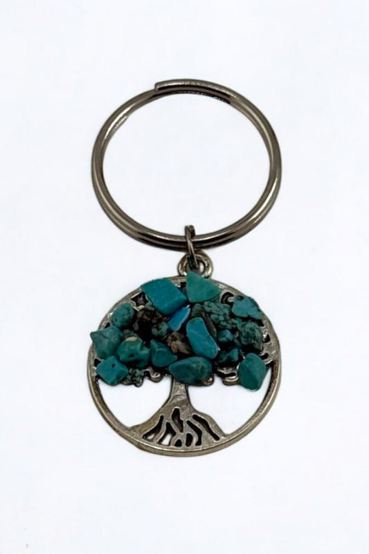 Turquoise Stone Keychain – Elegant Turquoise Stone Keyring for Protection & Positive Energy