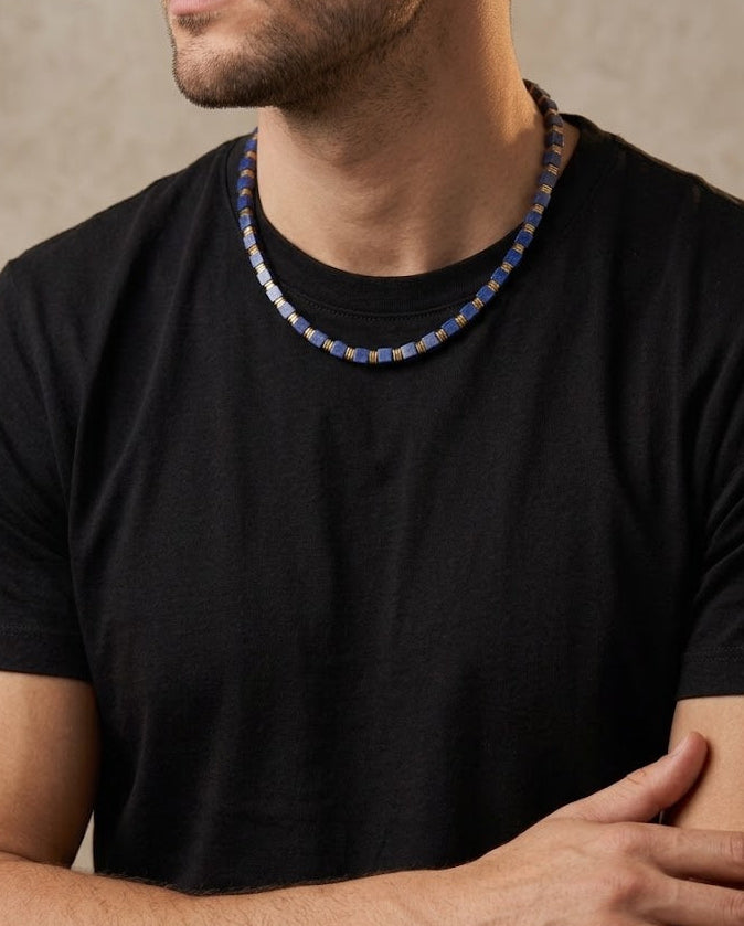 Lapis Lazuli Wisdom Men's Necklace