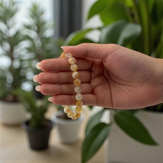 Golden Rutilated Quartz Bracelet – Wealth, Luck & Radiant Flow