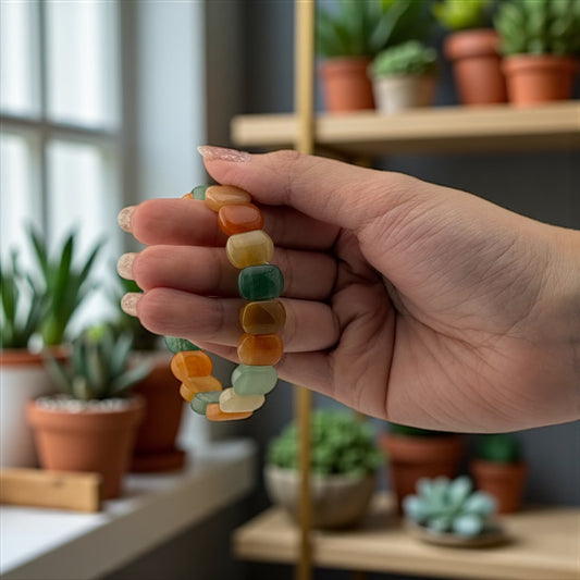 Green Aventurine & Yellow Aventurine Bracelet – Growth, Joy & Natural Balance