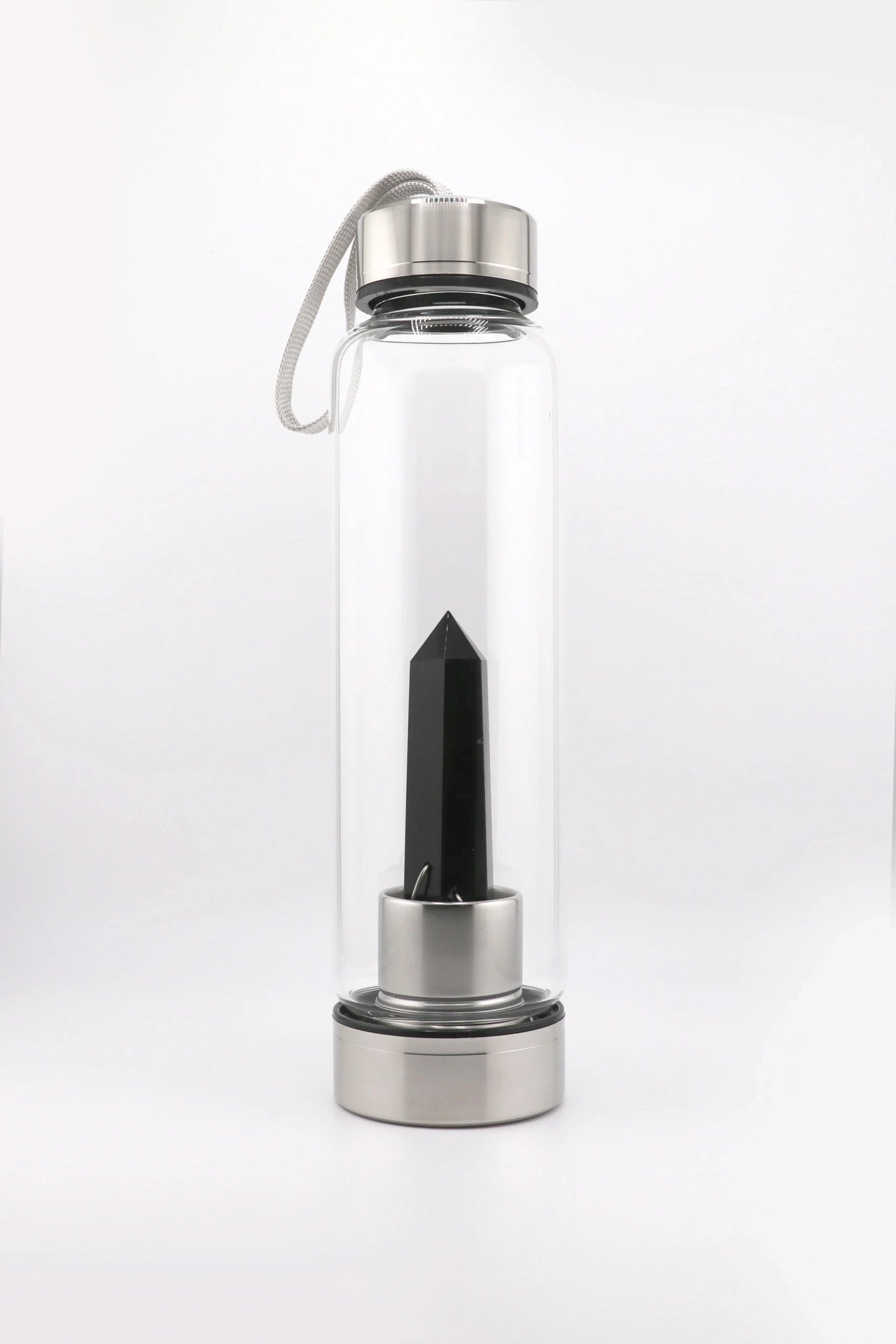 Obsidian Guard – Crystal Elixir Bottle for Protection & Detox