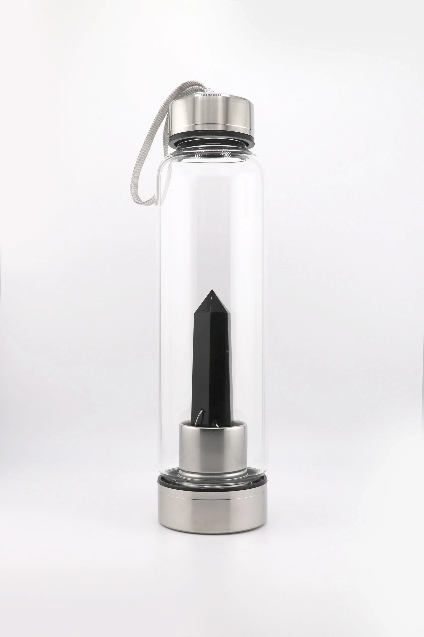 Obsidian Guard – Crystal Elixir Bottle for Protection & Detox