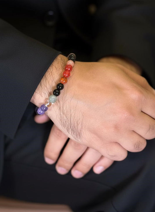 7 chakra mens bracelet