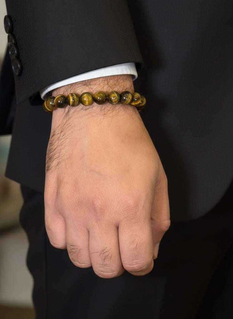 golden brown tiger eye bracelet