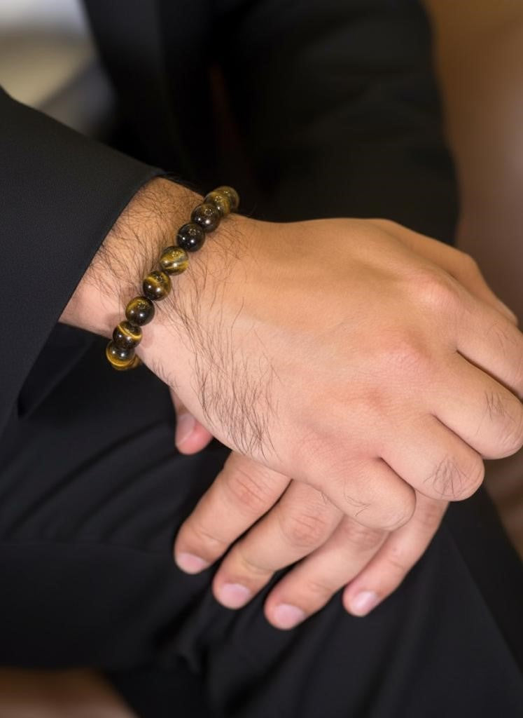 tiger eye mens bracelet
