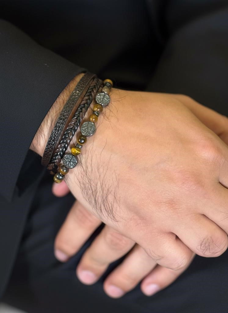 tiger eye mens bracelet
