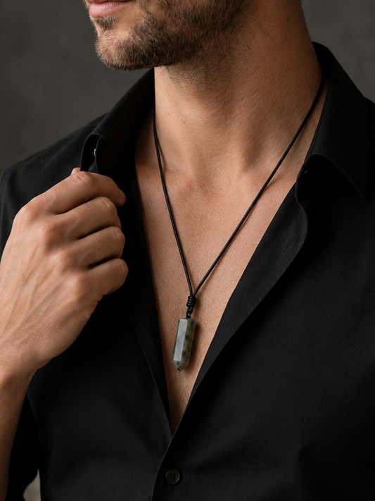 Labradorite Insight Point Men's Pendant Necklace