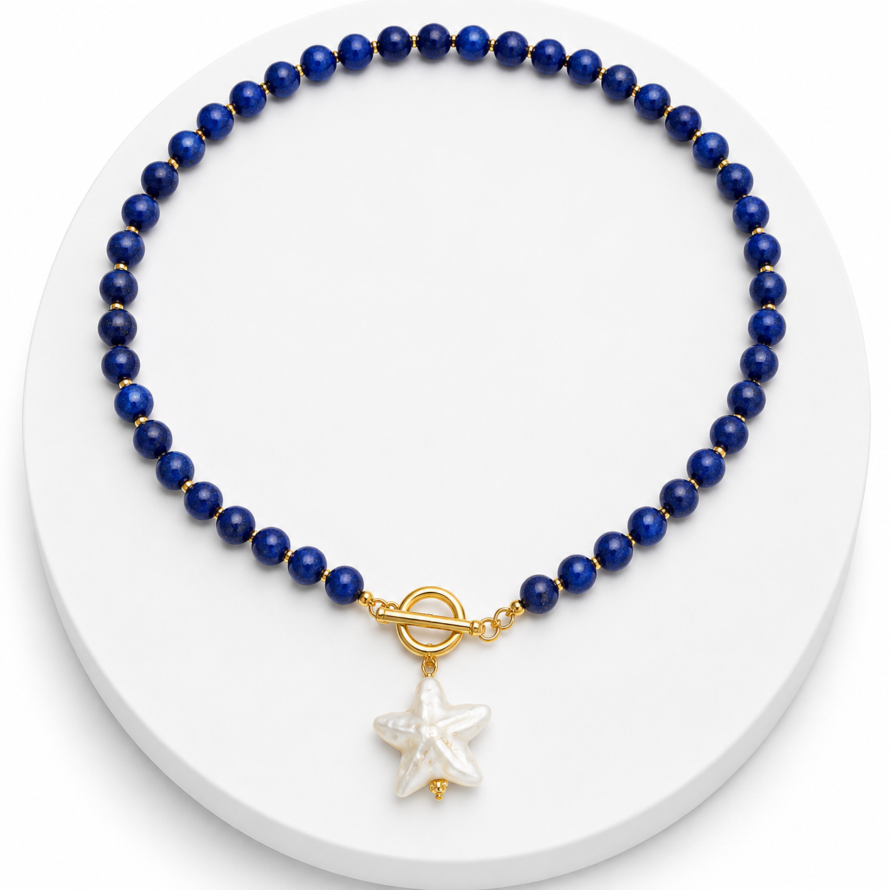 Lapis Lazuli Wisdom & Communication Star Necklace
