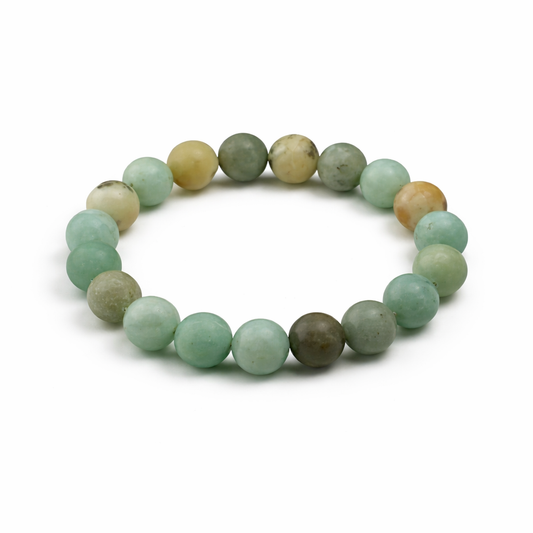 Amazonite Bracelet – Natural Gemstone Beads in Soothing Blue-Green Tones