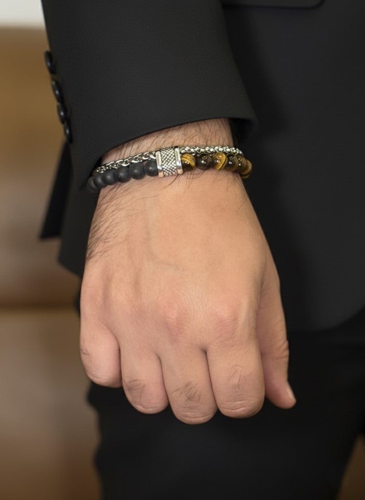 masculine tiger eye bracelet