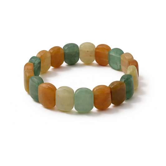 Green Aventurine & Yellow Aventurine Bracelet – Soft Green & Golden Tones