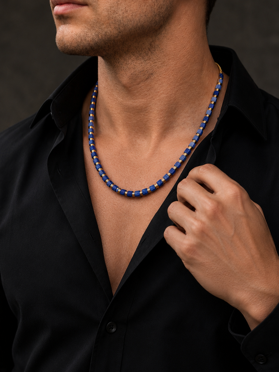 Lapis Lazuli Wisdom Men's Necklace