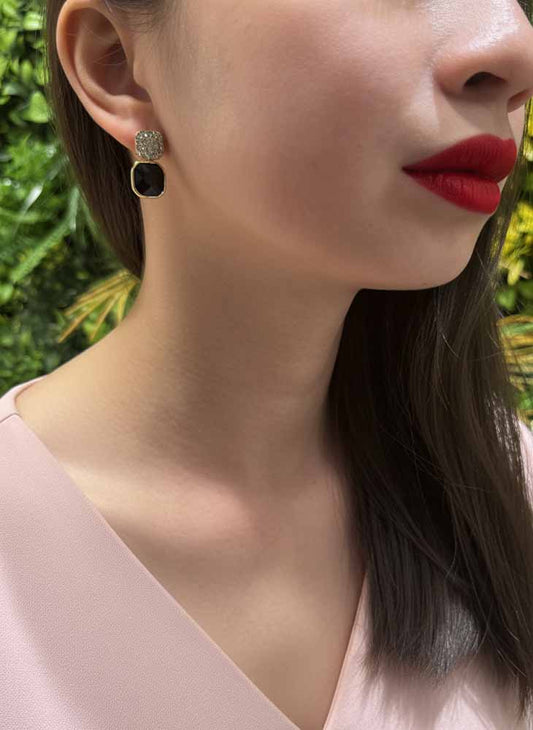Black Onyx Earrings - Midnight Luxe