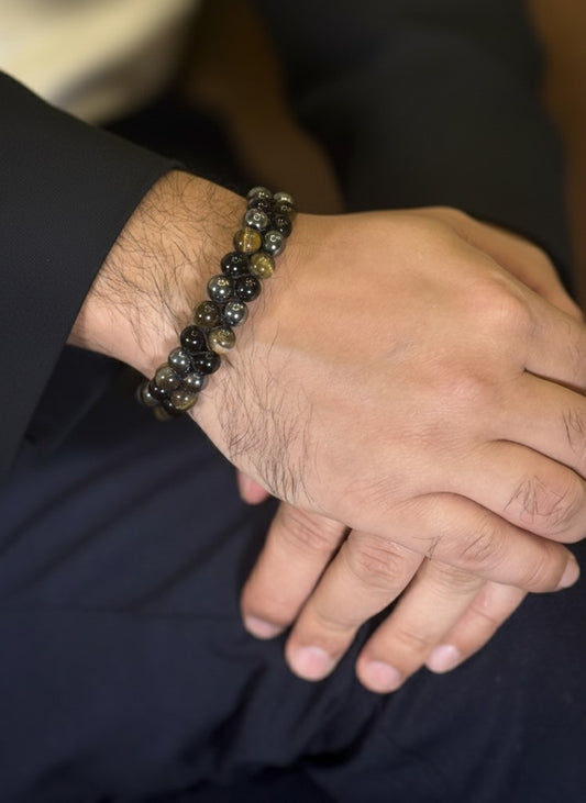 galaxy stone mens bracelet