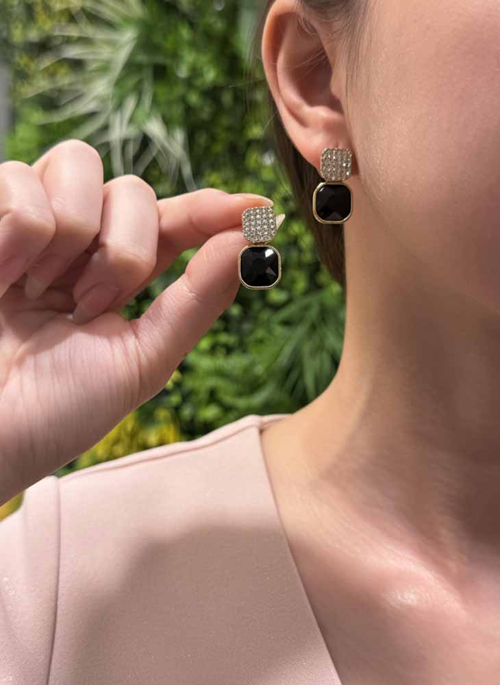 Black Onyx Earrings - Midnight Luxe