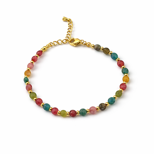 Multi-Colored Tourmaline Bracelet – Natural Elegance & Colorful Design