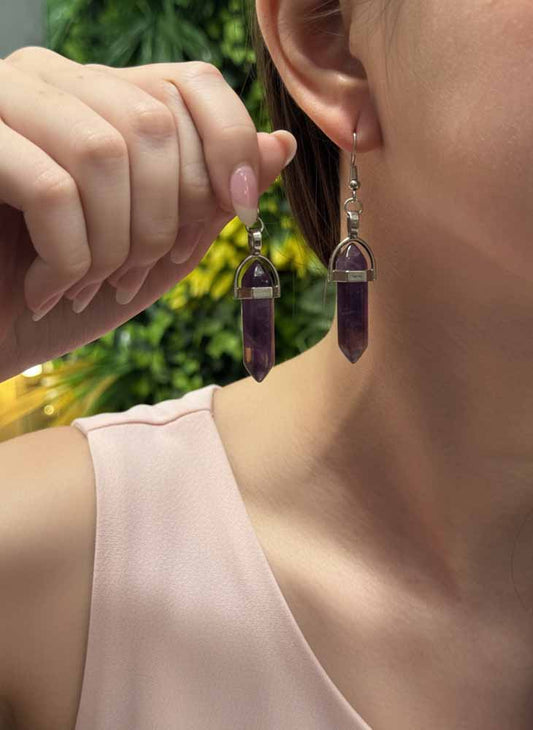 Amethyst Earrings – Spiritual Calm & Divine Elegance