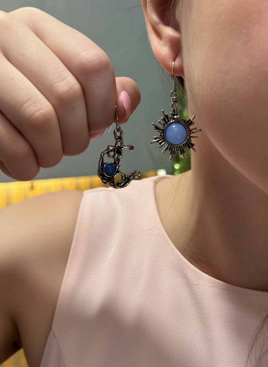 Blue Chalcedony Earrings – Soothing Glow & Serene Charm