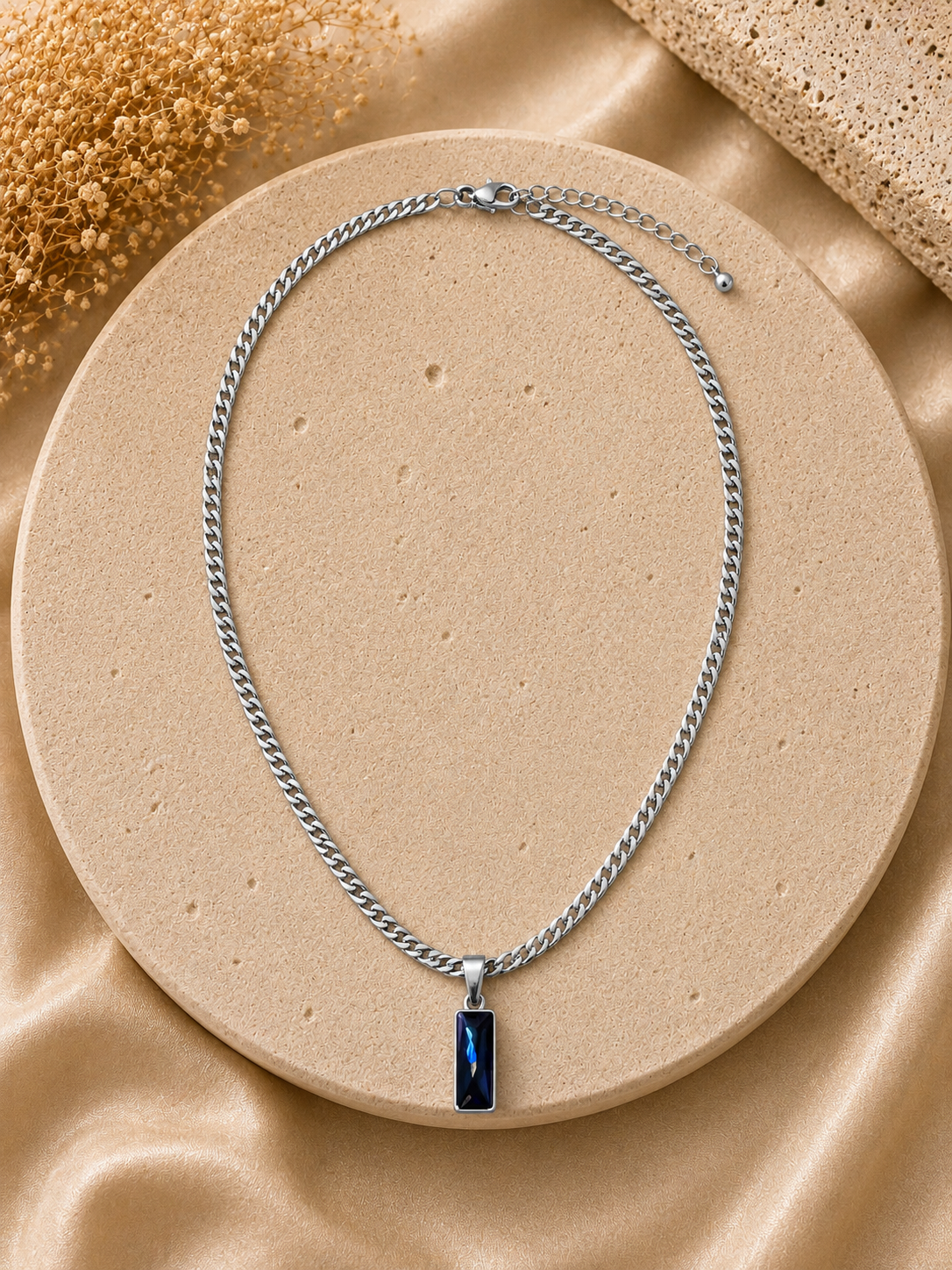 Blue Quartz Vanguard Men's Pendant Necklace