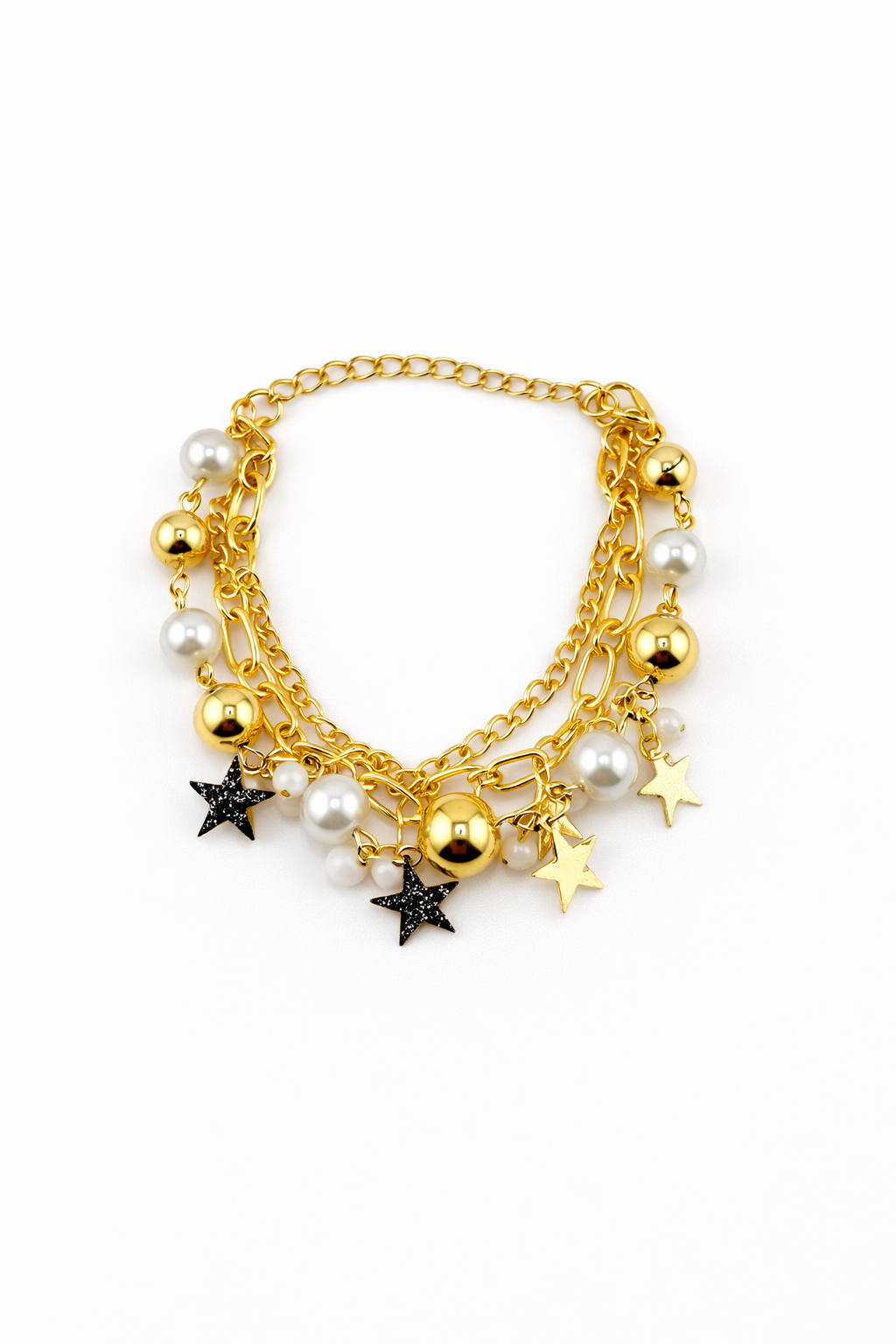 Freshwater Pearl & Gold-Tone Star Charm Mental Clarity Bracelet Set