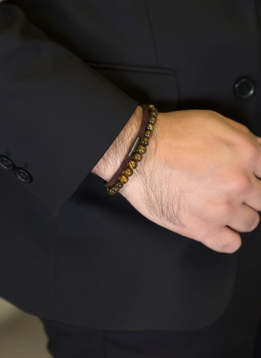 tiger eye mens bracelet