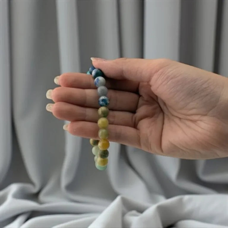 Amazonite, Aquamarine, Sodalite, Yellow Jade, Morganite, Labradorite & Aventurine Bracelet – Healing Flow & Natural Harmony