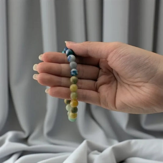 Amazonite, Aquamarine, Sodalite, Yellow Jade, Morganite, Labradorite & Aventurine Bracelet – Healing Flow & Natural Harmony