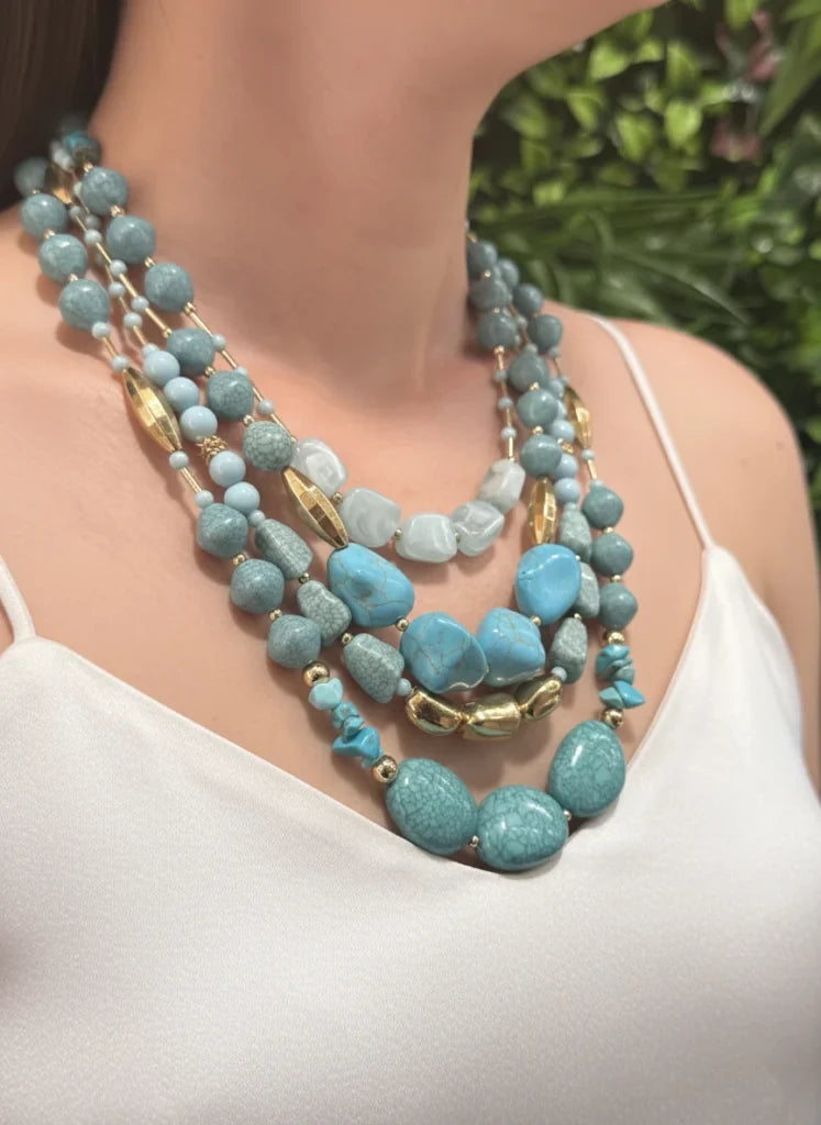 Amazonite & Blue Jade Necklace – Calm Spirit, Strength & Soothing Energy