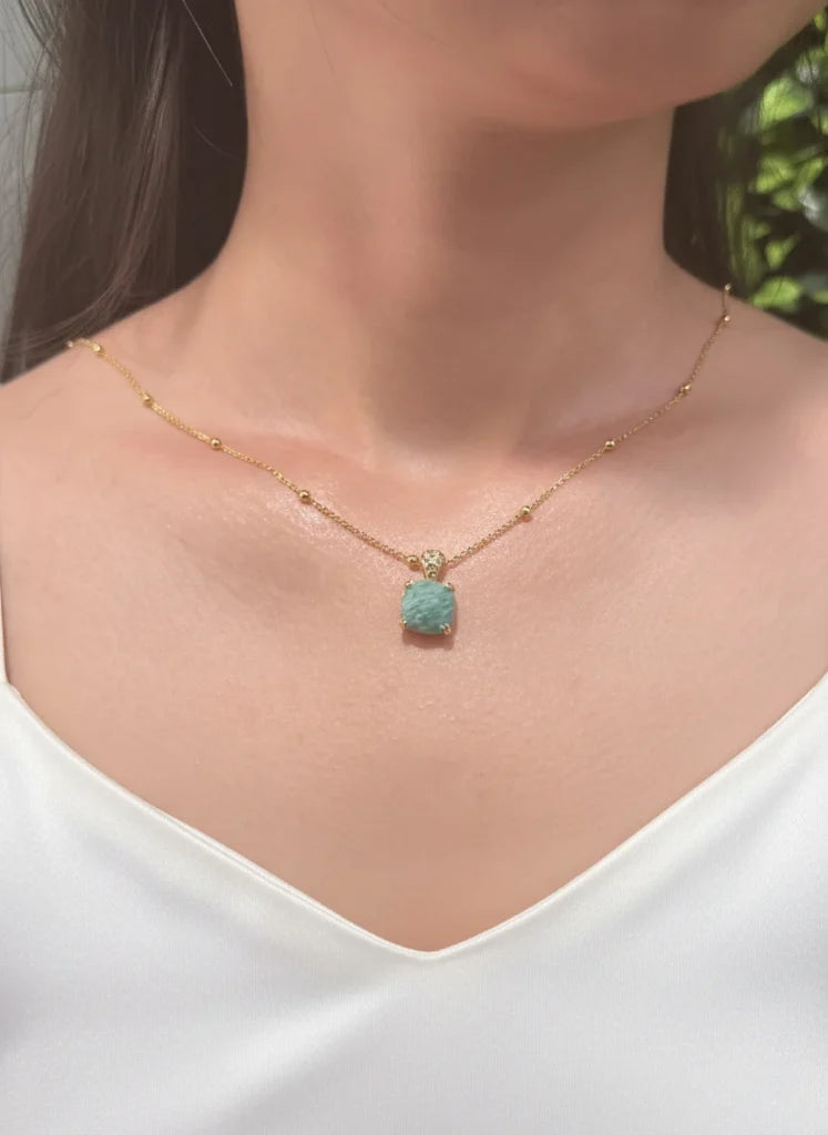 Amazonite Necklace – Calming Flow & Soothing Spirit