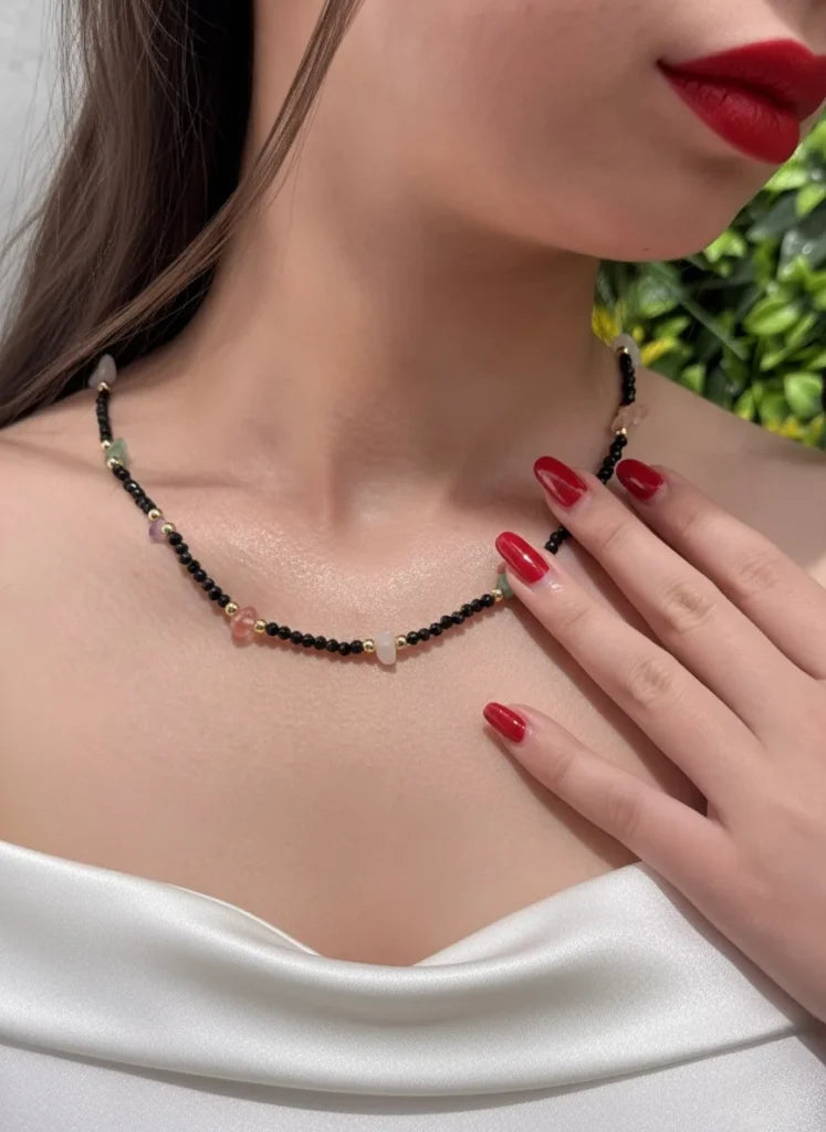 Black Onyx Necklace – Bold Elegance & Protective Grace
