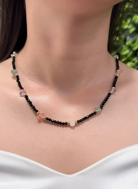 Black Onyx Necklace – Bold Elegance & Protective Grace