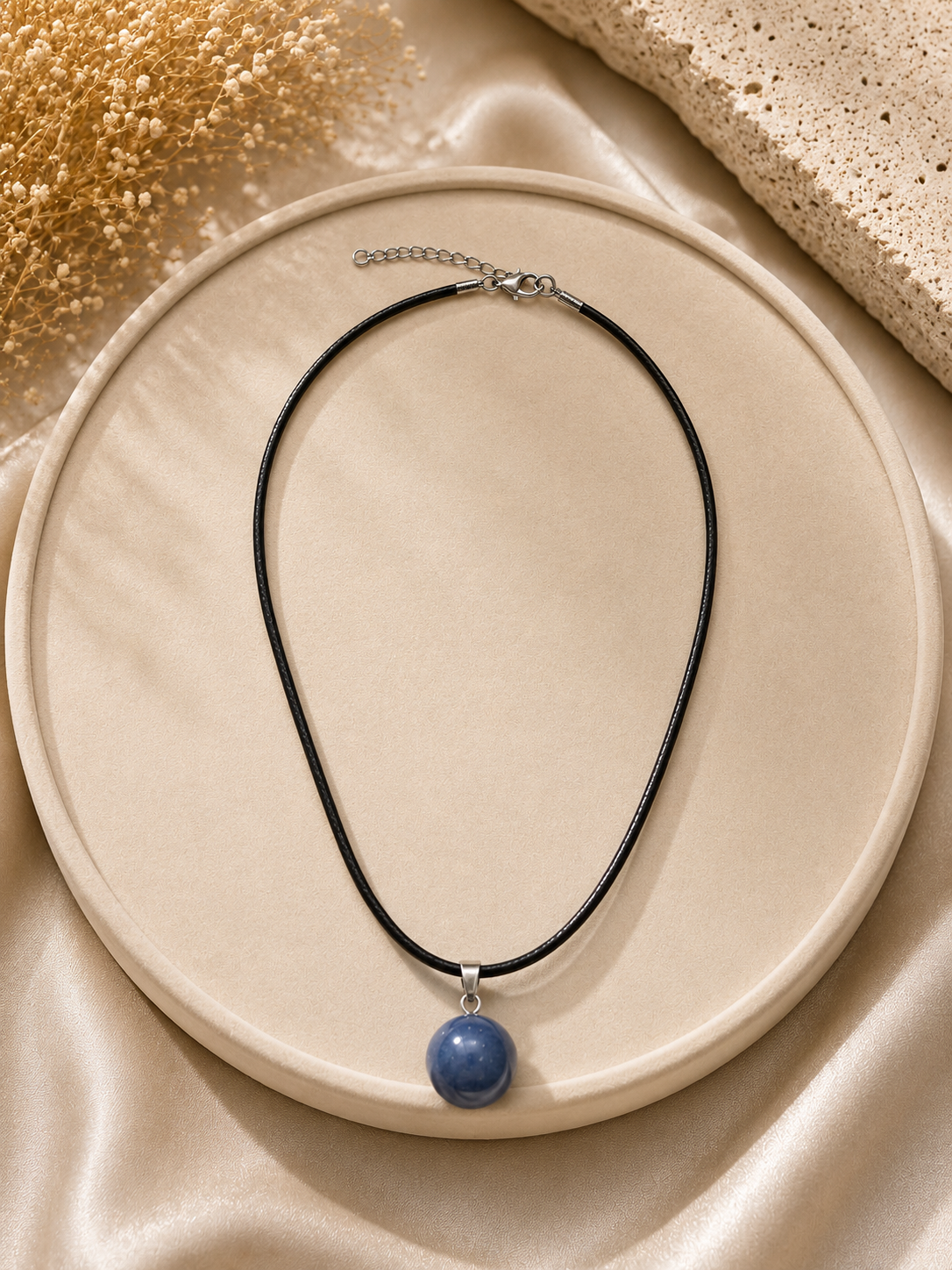 Blue Aventurine Vision Sphere Men's Necklace