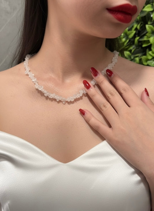 Rose Quartz Chip Necklace – Gentle Love & Compassionate Glow