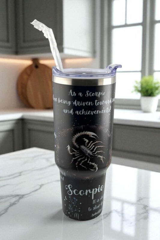 Fierce Scorpio Zodiac Tumbler – Driven by Depth & Determination