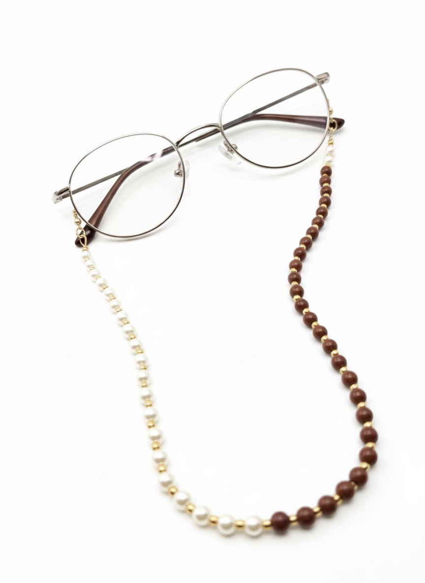 elegant beaded glasses strap