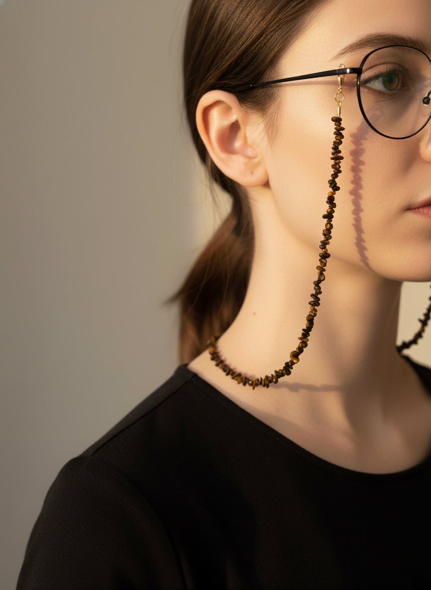 tiger eye glasses holder strap
