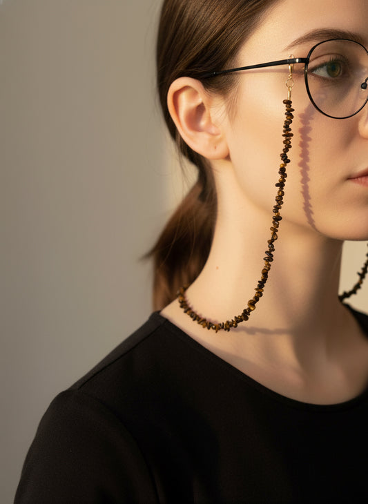 tiger eye glasses holder strap
