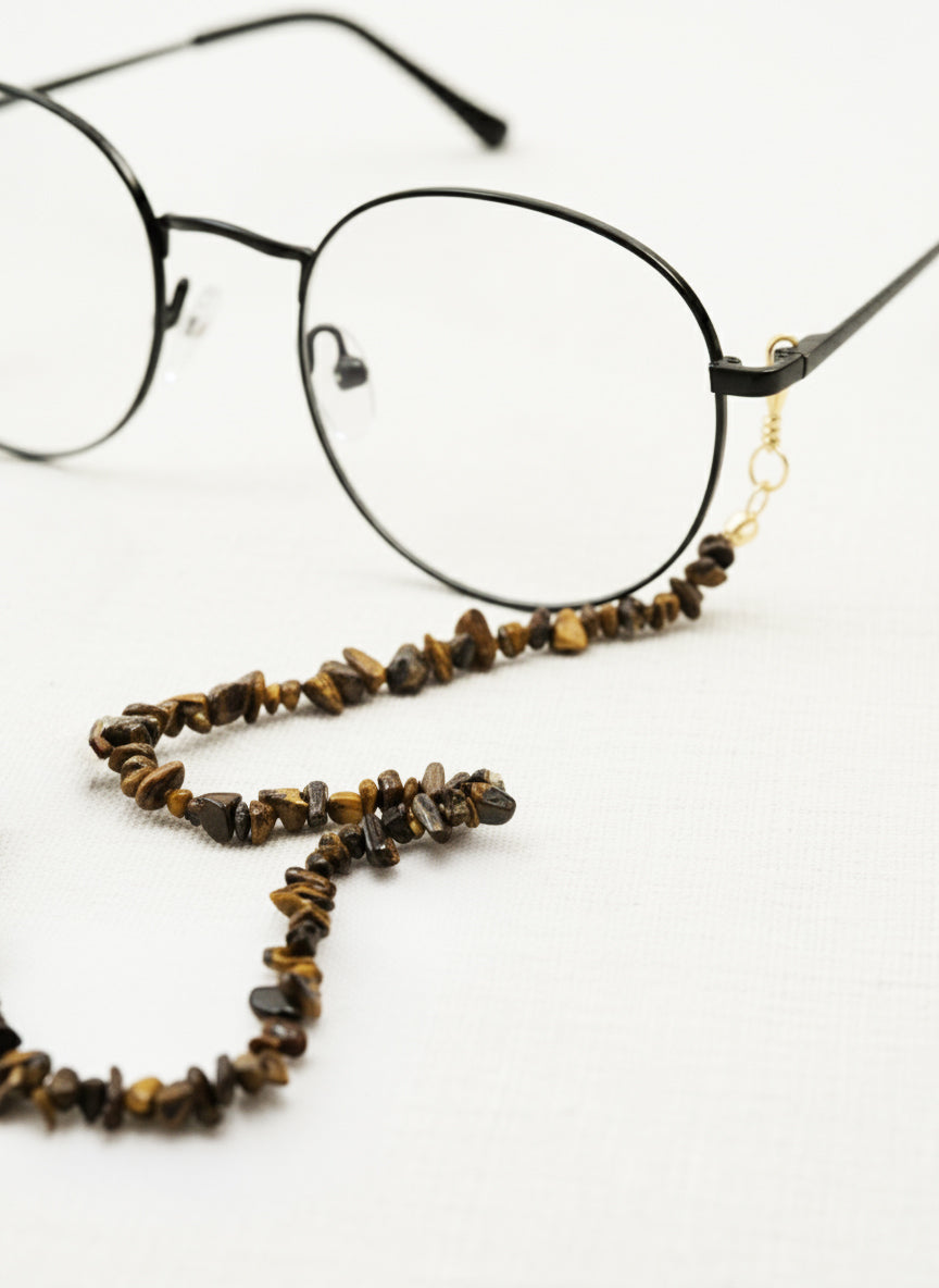 tiger eye crystal glasses string