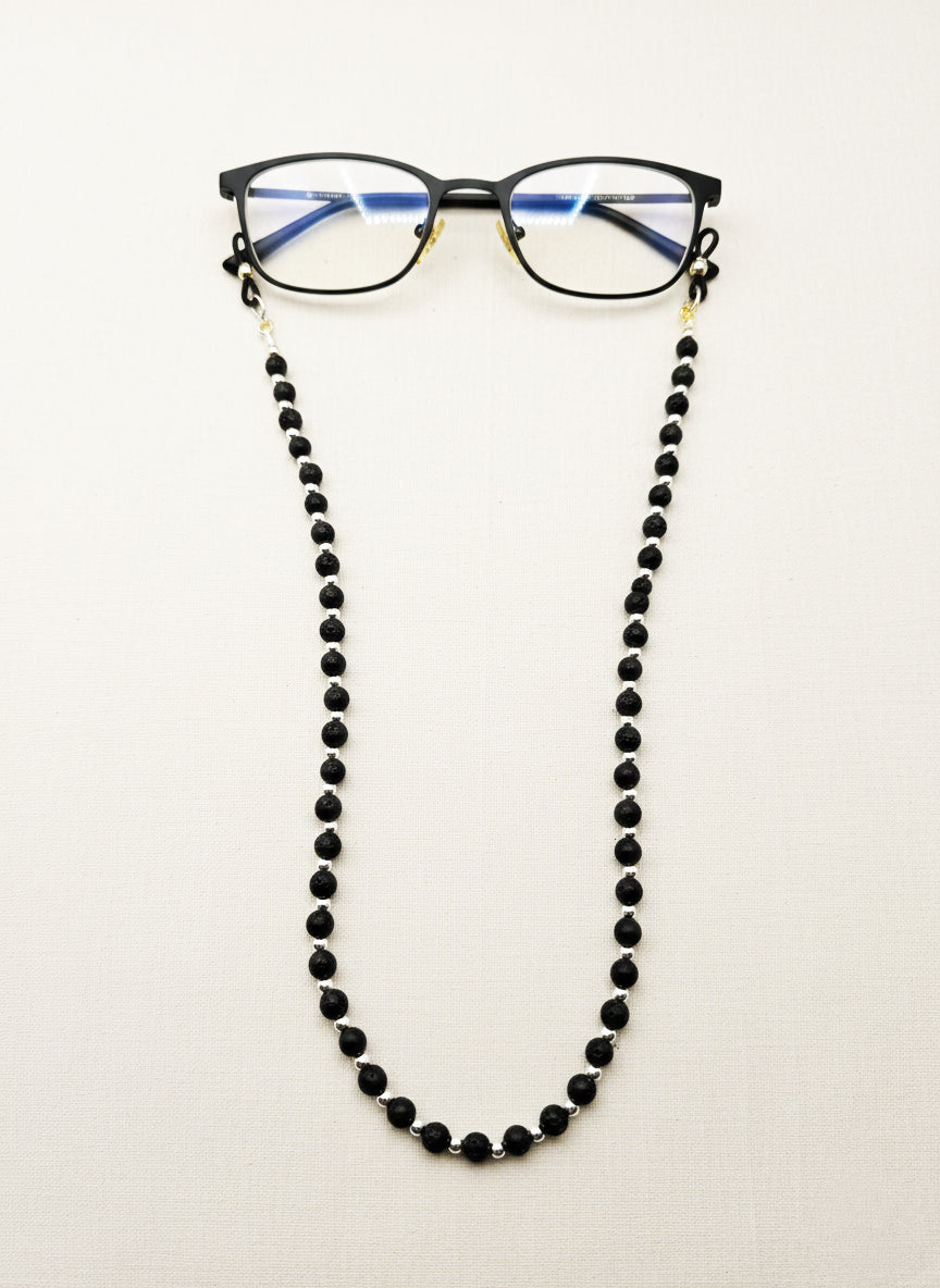 black crystal glasses strap