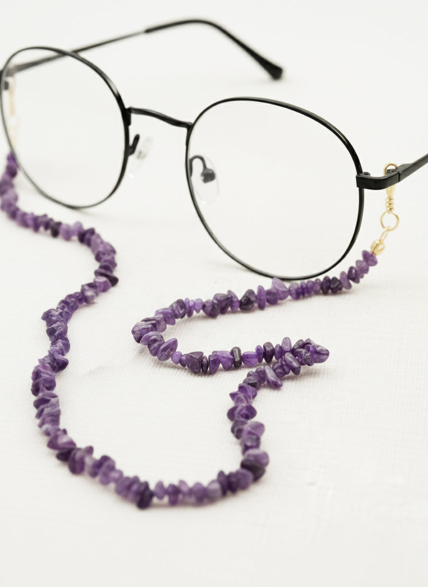 Natural Amethyst glasses accessory