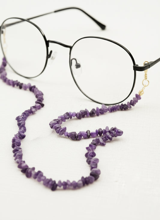 Natural Amethyst glasses accessory