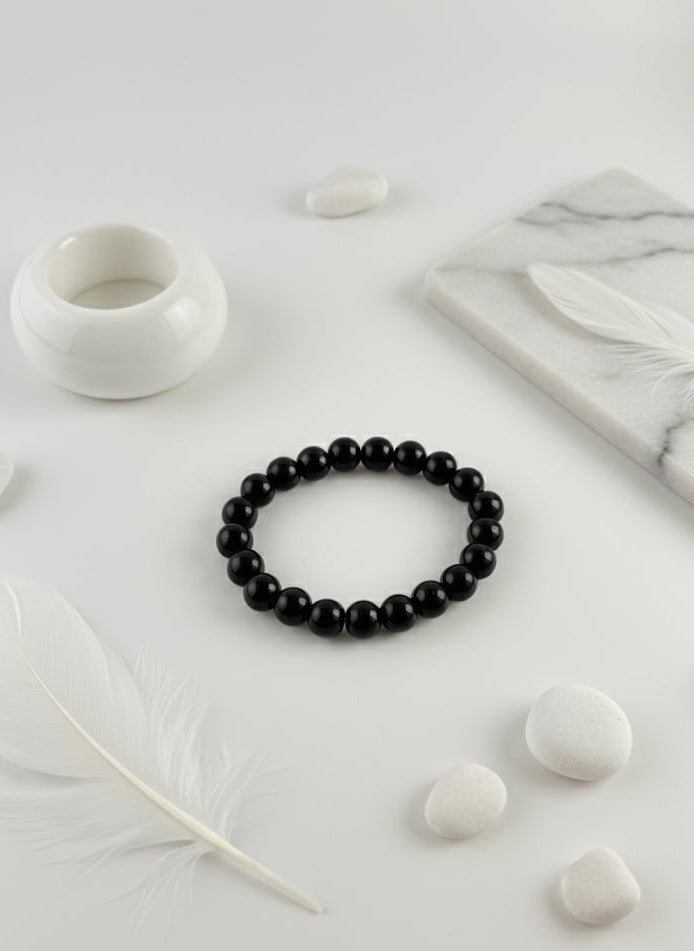 premium black stone bracelet