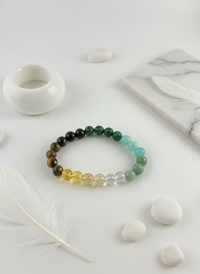 protective and calming mens crystal bracelet