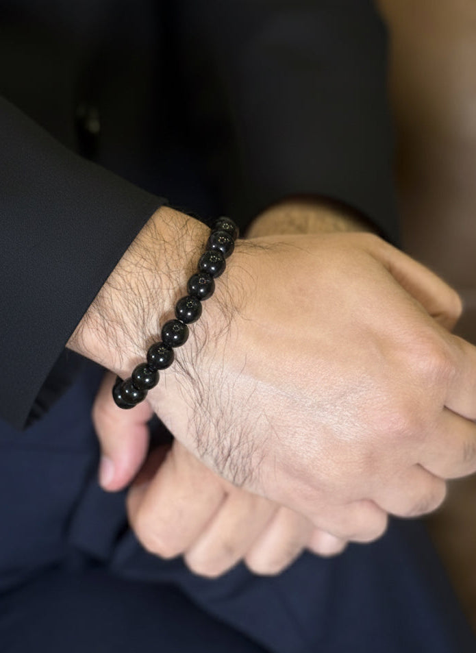black onyx mens bracelet