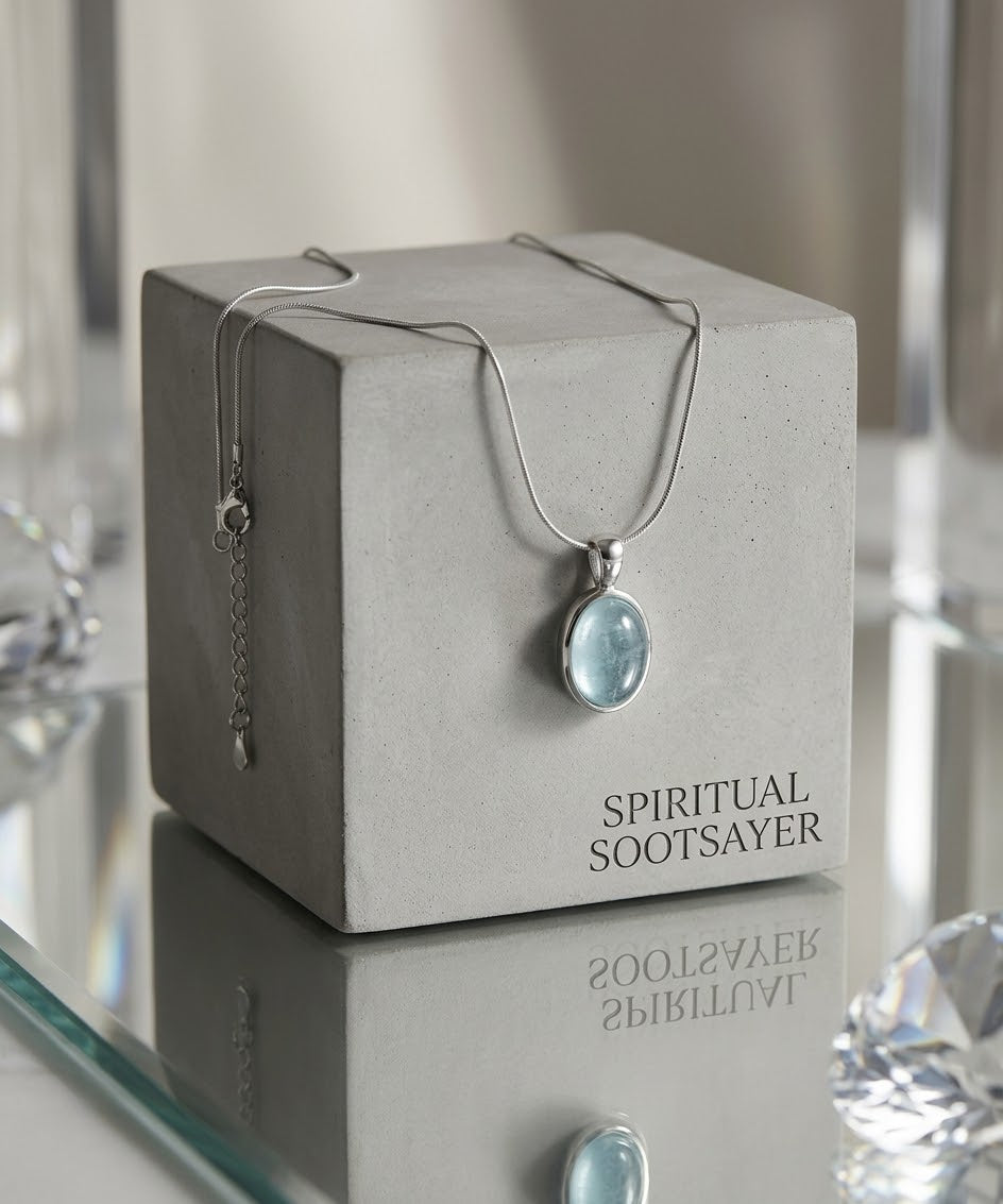 Ocean Mist Aquamarine 925 Sterling Silver Women’s Necklace