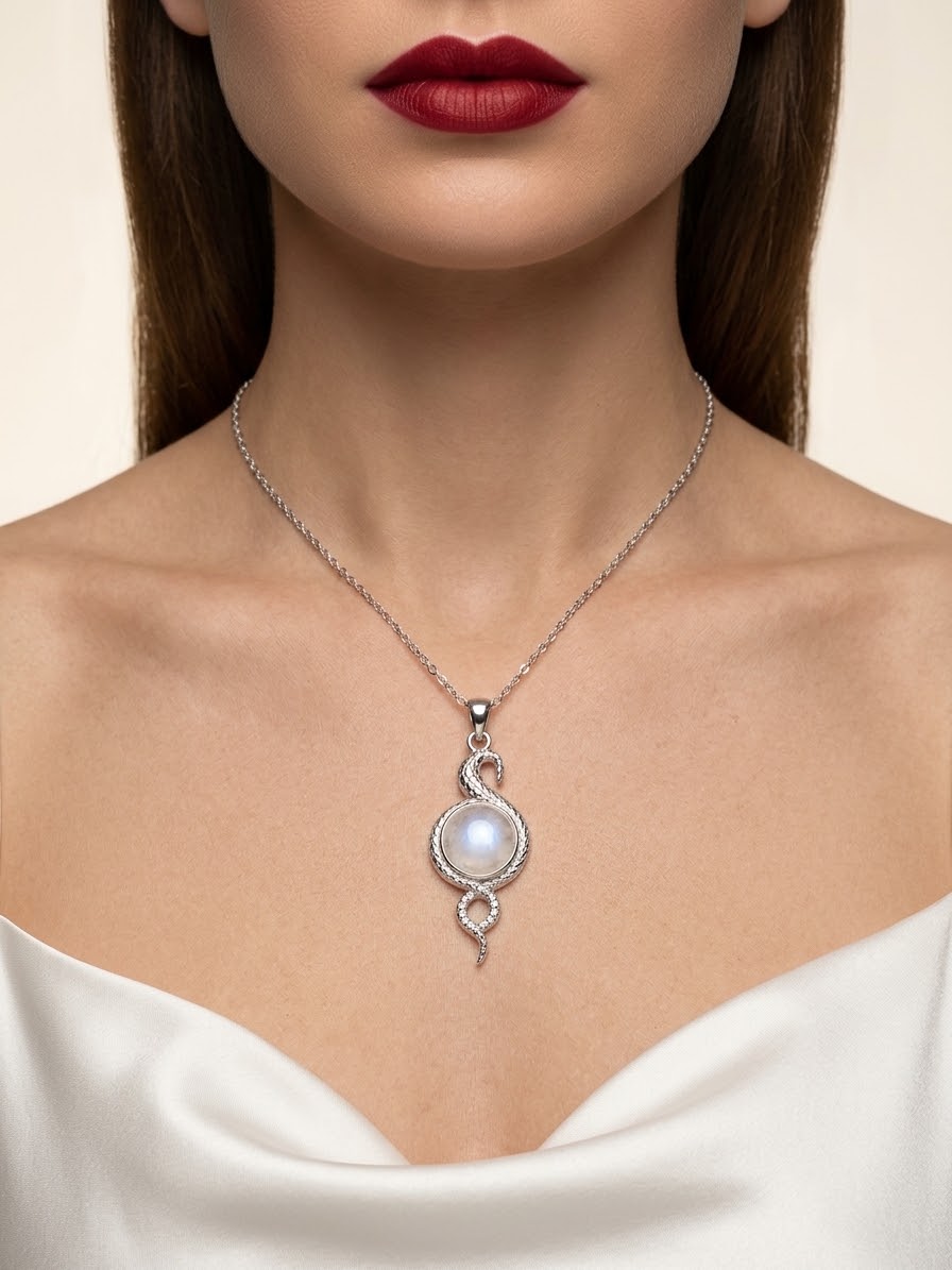 Moonstone 925 Sterling Silver Women’s Necklace